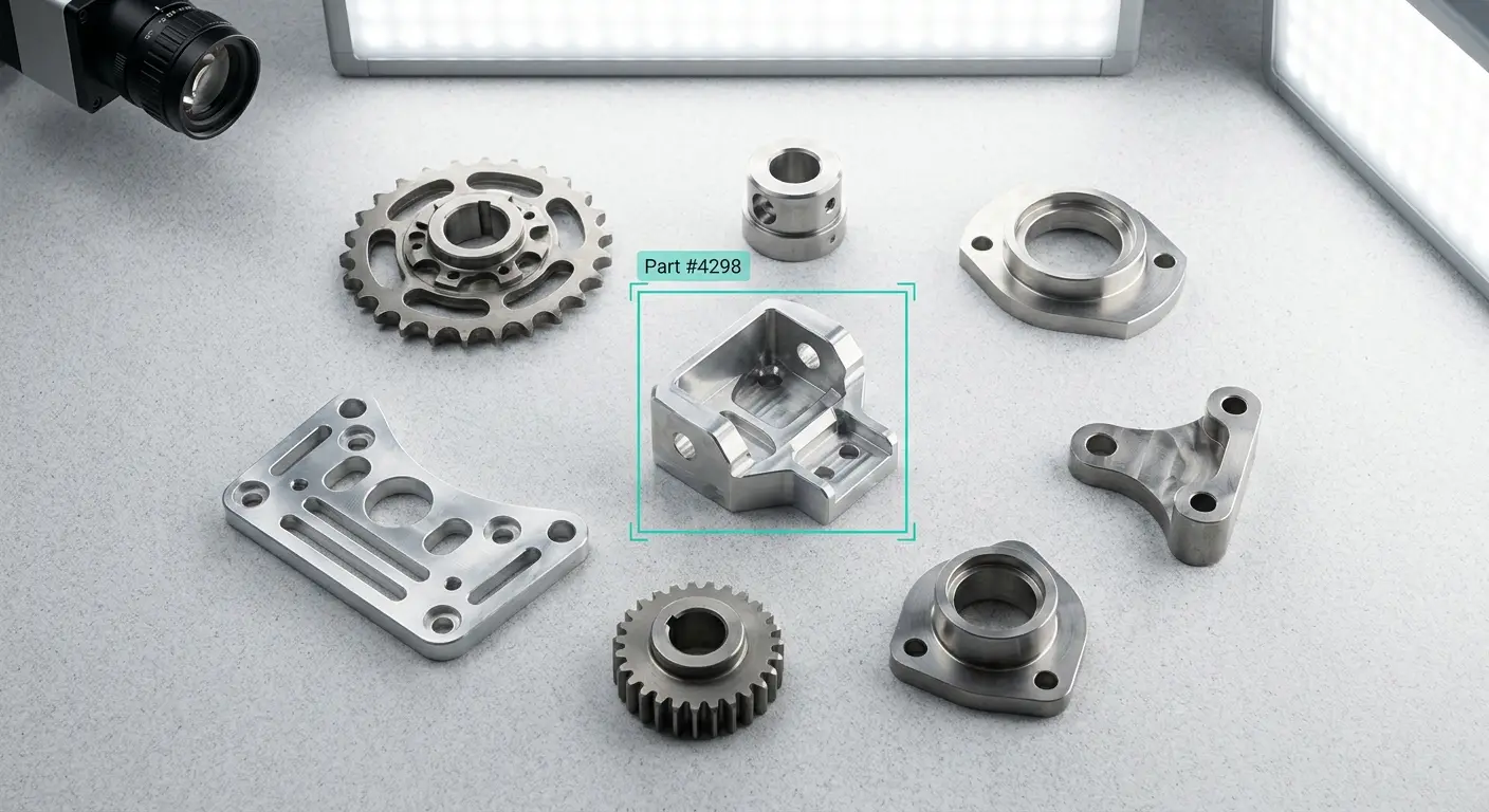 OmniDimension recognizing a part among several machined components